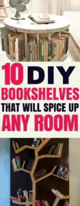 These amazing diy bookshelves will add charater to any room. Click through to the post for some great diy bookshelf inspiration