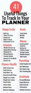 These planner list ideas are THE BEST! iI'm so glad I found those planner ideas, now I know exactly what to include in my planner. Definitely pinning this! #plannerideas