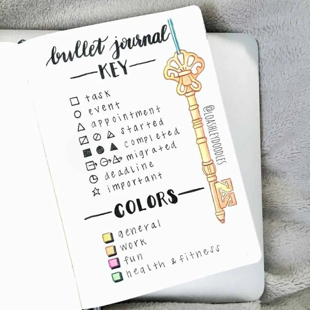 Bullet Journal Key Ideas - 12 Amazing Bujo Keys You Must See - Meraadi