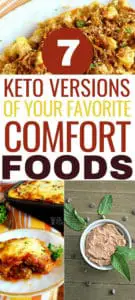 These keto comfort food recipes are THE BEST! I'm so glad I found these tasty keto low carb recipes to replace all my favorite comfort foods. Now I can really enjoy the keto diet and lose weight! Definitely pinning this for later! #ketodiet #keto #ketogenicdiet #lowcarb #ketorecipes #recipes #comfortfood #comfortfoodrecipes
