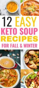 These keto soup recipes are THE BEST! I'm so glad I found these easy keto soup recipes for the low carb and keto diet. Now I can enjoy these comfort food recipes during fall and winter and still lose weight eating these tasty crockpot, chicken, shrimp, beef, cabbageand sausgae soups on the ketogenic diet! Definitely pinning this for later! #keto #ketorecipes #ketogenicdiet #ketogenicrecipes #lowcarbrecipes #souprecipes #soups