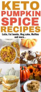 These keto pumpkin spice recipes are THE BEST! I'm so glad I found these awesome keto pumpkin recipes for fall, Now I can really enjoy food this season with no guilt and still lose weight on the keto diet. Definitely pinning these low carb pumpkin spice recipes for later! #keto #ketorecipes #pumpkinrecipes #food #ketogenicdiet #ketodiet #recipes #pumpkinspice