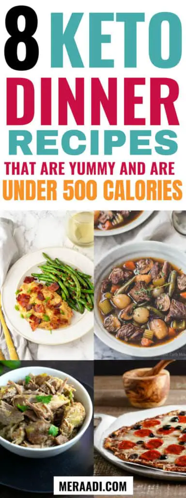 These keto light dinners are THE BEST! I'm so glad I found these keto dinner recipes t help me lose weight. Plus, they're so easy to make and each contains less than 500 calories per serving! Definitely going to enjoy these keto dinners! #keto #ketodiet #ketorecipes #dinnerrecipes