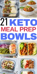 21 keto meal prep bowls that are great for healthy eating and weight loss! I'm so glad I found these keto meal prep recipes for the week! Now I dont have to worry about what I'm going to be eating for lunch and dinner on the keto diet!Defintiely pinning these healthy low carb meal prep ideas! #keto #ketodiet #ketorecipes #ketogenicdiet