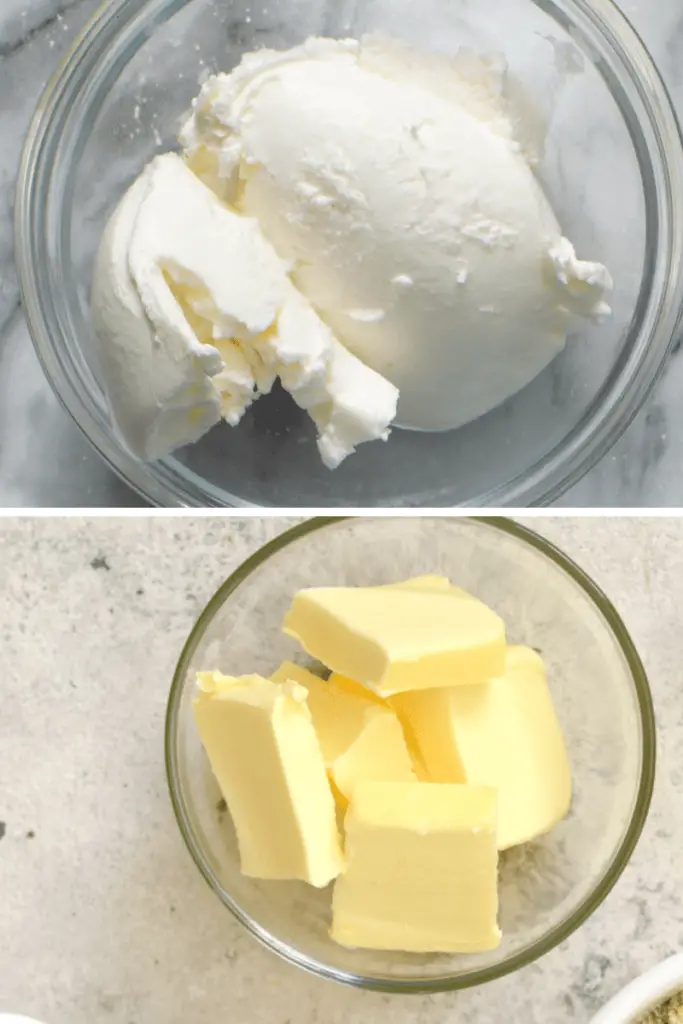 cream cheese + butter