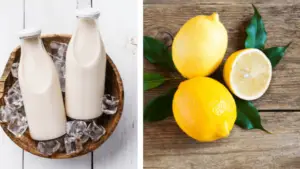 milk and lemon juice