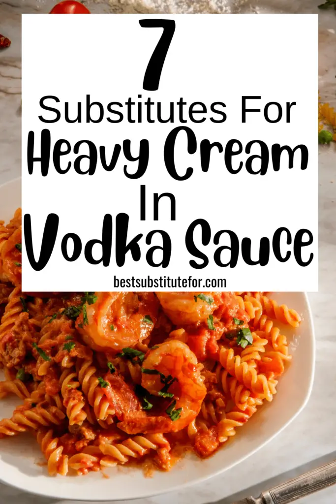 Don’t have heavy cream or realized you’re all out just as you're about to make some vodka sauce? Here are the best ways to substitute for heavy cream in any vodka sauce recipe! #substituteforheavycream #vodkasauce