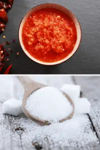 Chili sauce & a sweetener of choice