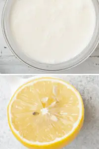 Heavy cream and lemon juice