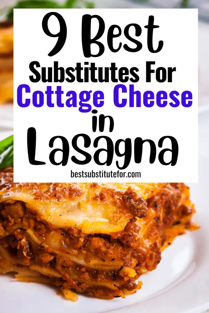 Are you making a lasagna dish? Don't have any cottage cheese available? Or maybe you've recently cut out dairy and you need a non dairy option. If you can relate to any of these scenarios, then keep reading to see the best ways to substitute for cottage cheese in lasagna.