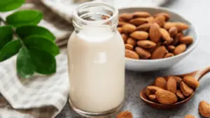 Almond Milk can be used in place of milk in baking