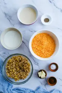 ingredients for mac and cheese recipe