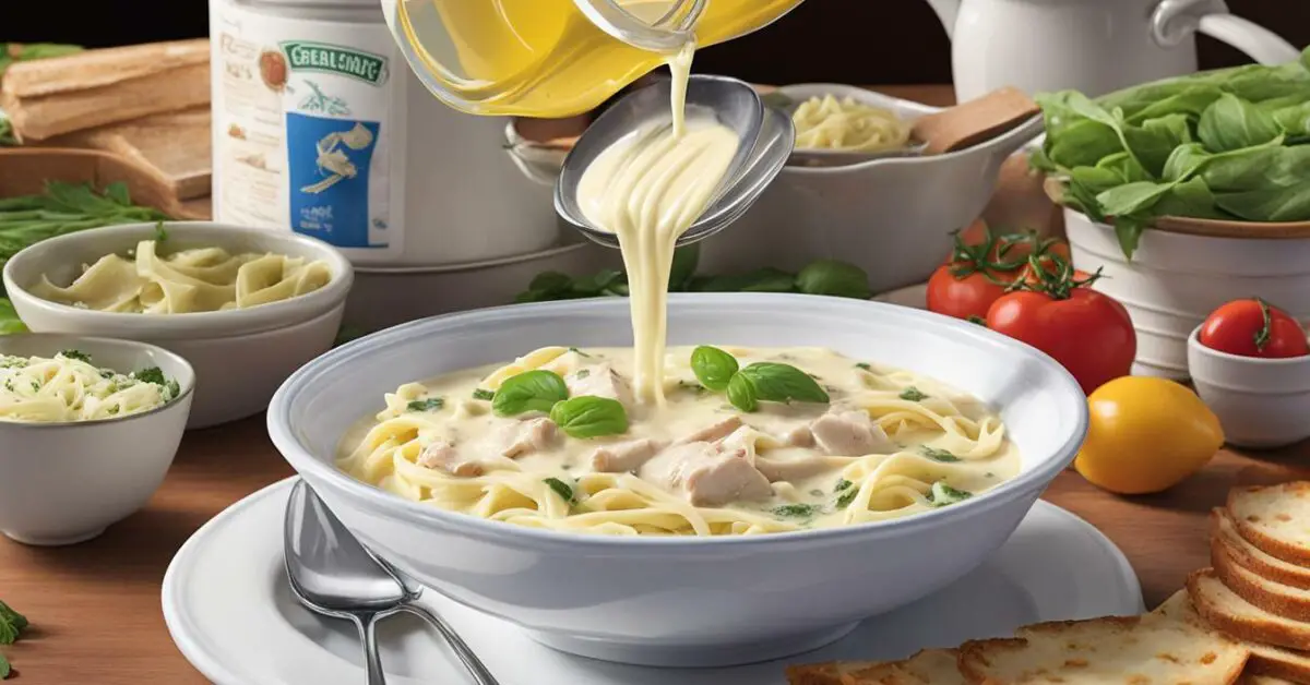 substitute for chicken broth in alfredo